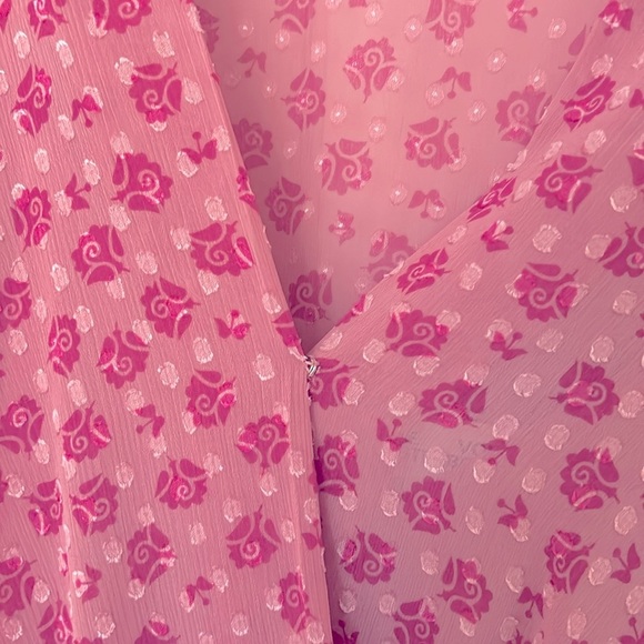 DVF Marci wrap-effect floral-print fil coupé georgette blouse - Picture 5 of 13